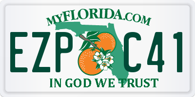 FL license plate EZPC41