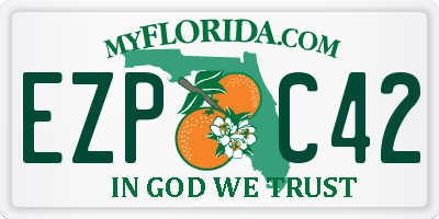 FL license plate EZPC42