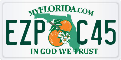 FL license plate EZPC45