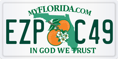 FL license plate EZPC49