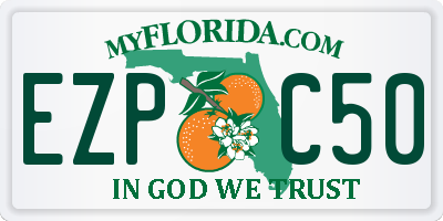 FL license plate EZPC50