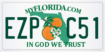 FL license plate EZPC51