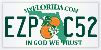 FL license plate EZPC52