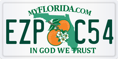 FL license plate EZPC54