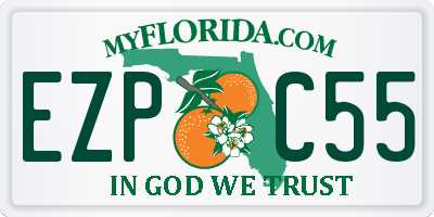 FL license plate EZPC55