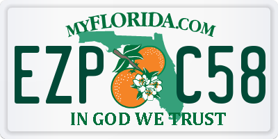 FL license plate EZPC58