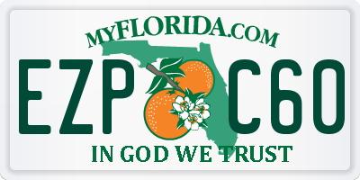 FL license plate EZPC60