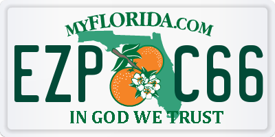 FL license plate EZPC66