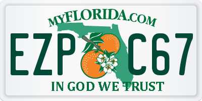 FL license plate EZPC67