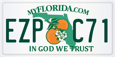 FL license plate EZPC71