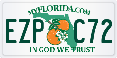 FL license plate EZPC72