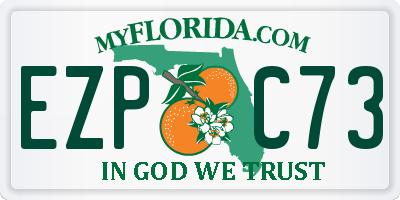 FL license plate EZPC73