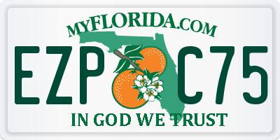 FL license plate EZPC75