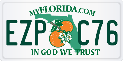 FL license plate EZPC76