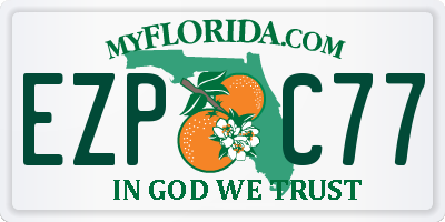 FL license plate EZPC77