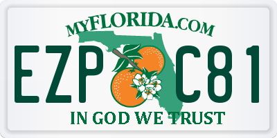 FL license plate EZPC81