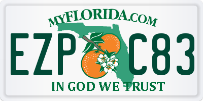 FL license plate EZPC83