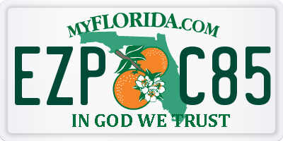 FL license plate EZPC85