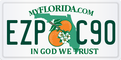 FL license plate EZPC90