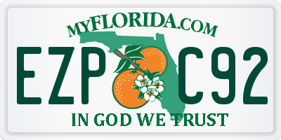 FL license plate EZPC92