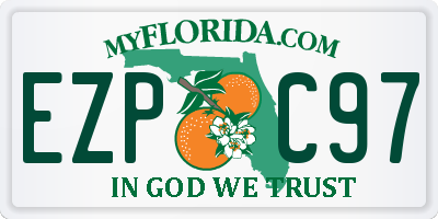 FL license plate EZPC97