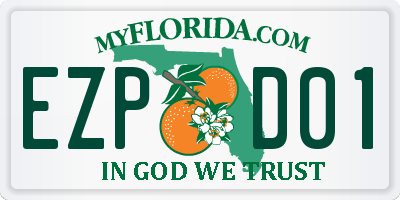 FL license plate EZPD01