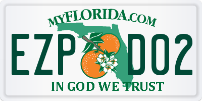 FL license plate EZPD02