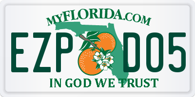 FL license plate EZPD05