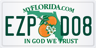 FL license plate EZPD08