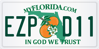 FL license plate EZPD11