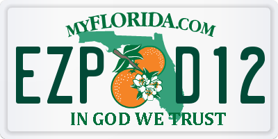 FL license plate EZPD12