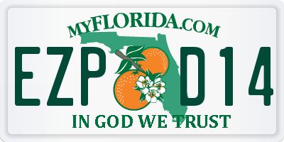 FL license plate EZPD14