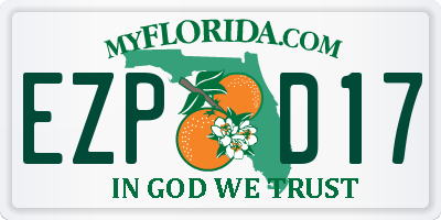 FL license plate EZPD17