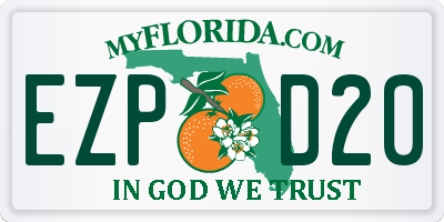 FL license plate EZPD20