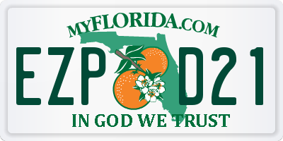 FL license plate EZPD21