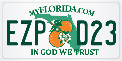 FL license plate EZPD23