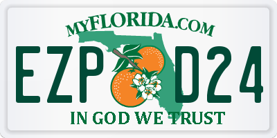 FL license plate EZPD24