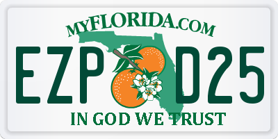 FL license plate EZPD25