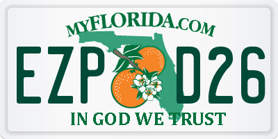 FL license plate EZPD26