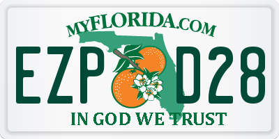 FL license plate EZPD28