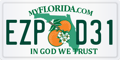 FL license plate EZPD31