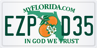 FL license plate EZPD35