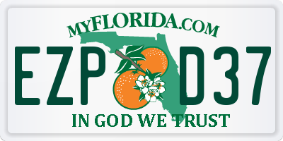 FL license plate EZPD37