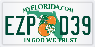 FL license plate EZPD39