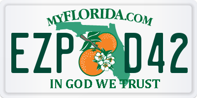 FL license plate EZPD42