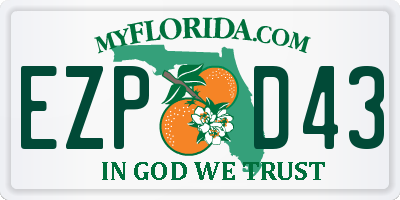 FL license plate EZPD43