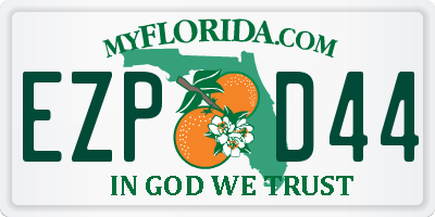 FL license plate EZPD44