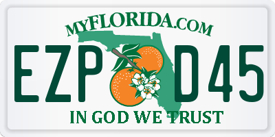 FL license plate EZPD45