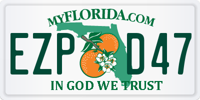 FL license plate EZPD47