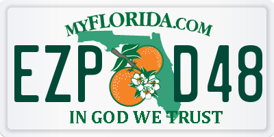 FL license plate EZPD48